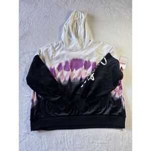 Justice Girls Dye Effect Velour Hoodie Size XL 16p/18p NWT White ,black, Purple